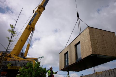 Ernesto zorgwoning in de tuin - Plaatsing Wommersom - Zorgwoning 40m² Maximo - Plaatsing 