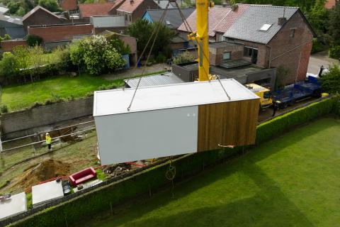 Ernesto zorgwoning in de tuin - Plaatsing Wommersom - Zorgwoning 40m² Maximo - Plaatsing 2