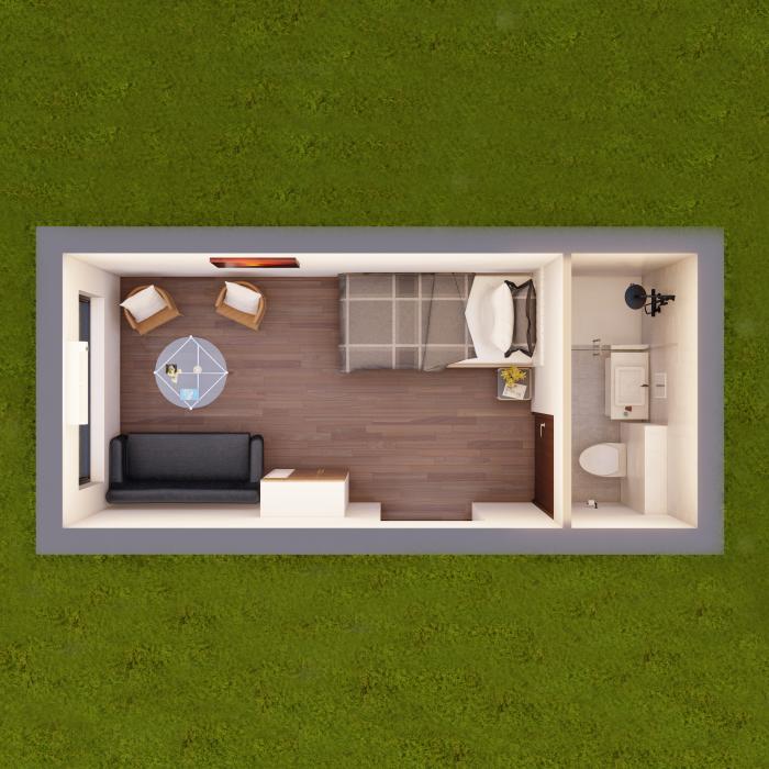 Ernesto zorgwoning - Mobiele zorgwonin in de tuin - Bovenaanzicht Chico